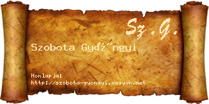 Szobota Gyöngyi névjegykártya