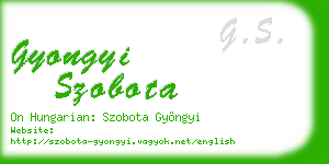 gyongyi szobota business card
