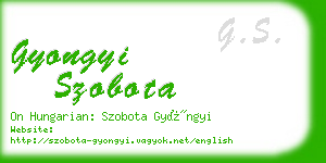 gyongyi szobota business card